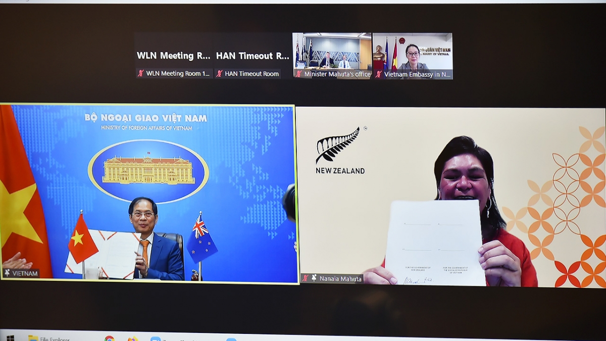 Vietnam y Nueva Zelanda firman el Programa de Acción para la cooepración en el período 2021-2024