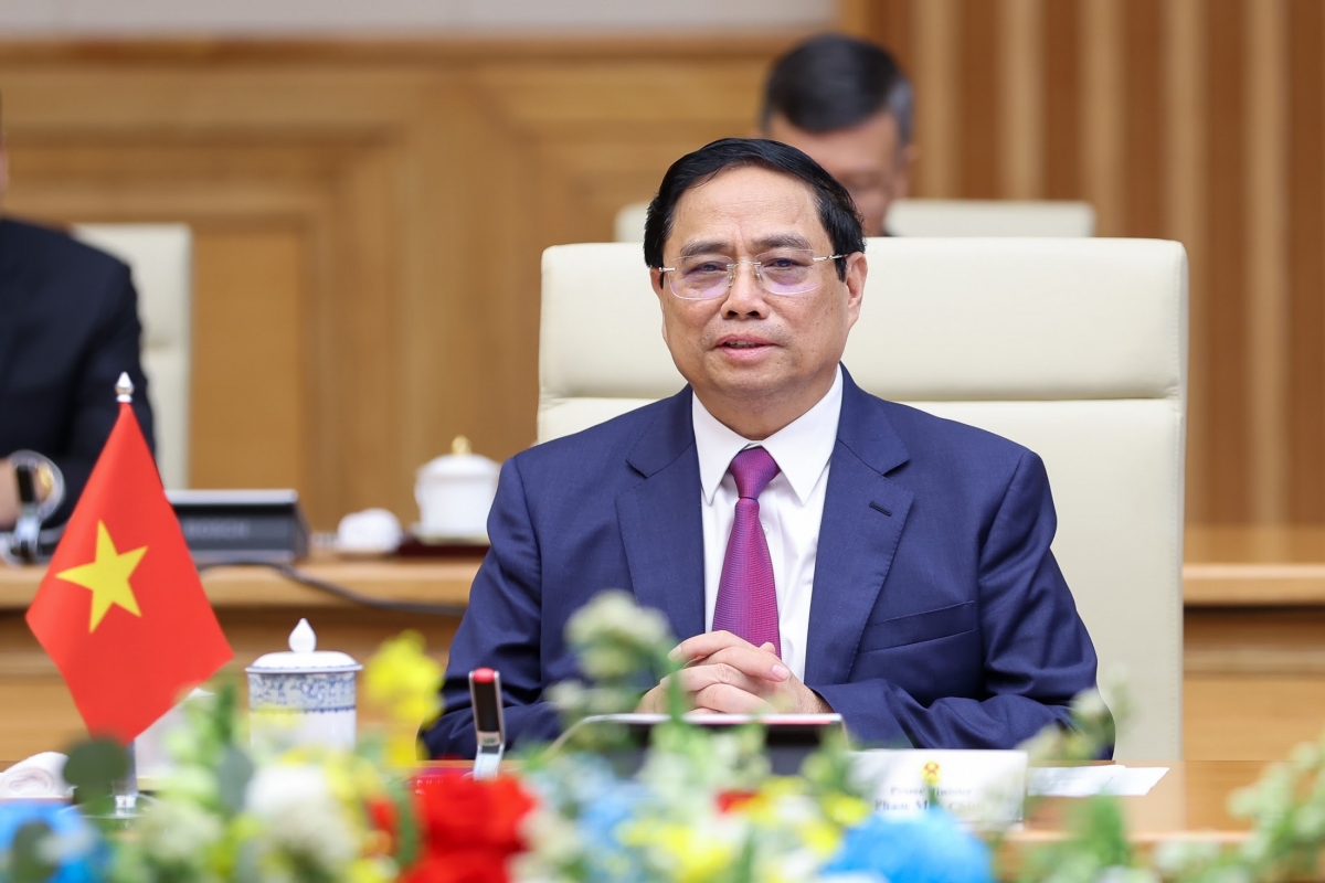 El primer ministro Pham Minh Chinh asiste a IV Cumbre de la Comisión del Río Mekong