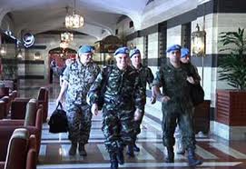 ក្រុមអ្នកសង្កេតការណ៌ដែលឃ្លាំមើលបទឈប់បាញ់របស់អ.ស.បបានមកដល់ ទីស្នាក់ការនៃក្រសួងការ