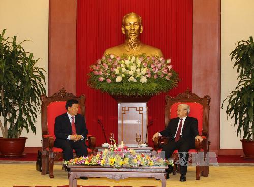 អគ្គលេខាNguyen Phu Trongទទួលជួបសន្ទនាជាមួយគណៈប្រតិភូបក្សកុម្មុយនិស្តចិន