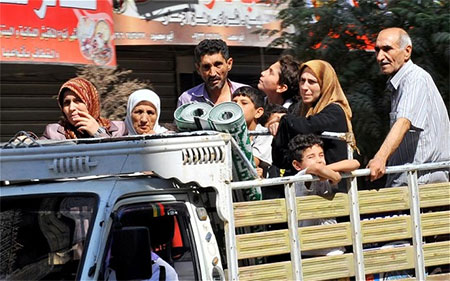 ការកើនឡើងនៃមនុស្សភៀសខ្លួនចេញពីទីក្រុងAleppoរបស់ស៊ីរី