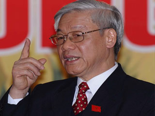 អគ្គលេខាបក្សកុម្មុយនិស្តវៀតណាម Nguyen Phu Trong ទទួលជួបសន្ទនាជាមួយគណៈប្រតិភូសហភា