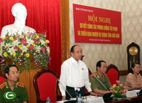 សន្និសីទបូកសរុបការងារបង្កាប្រយុទ្ធប្រឆាំងនឹងបទល្មើសនិងអនុវត្តភារកិច្ចស្នូលនាចុងឆ្នាំ ២០១២