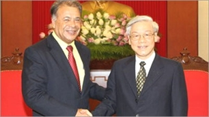 អគ្គលេខាបក្ស កុម្មុយ​នីស្តវៀតណាមទទួលជួប អគ្គលេខាគណះបក្សពលករម៉ិចស៊ីក