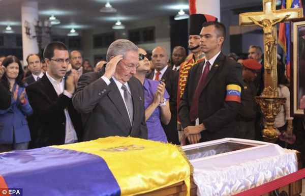 ពិធីកាន់ទុក្ខអតីតប្រធានាធិបតី Venezuela លោក Hugo Chavez