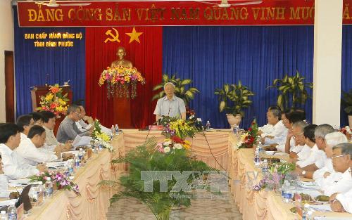 អគ្គលេខាបក្សអញ្ជើញទៅបំពេញការងារនៅខេត្ត Binh Phuoc