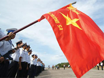 ពិធីគោរពទង់ជាតិនៅ Truong Sa ឆ្ពោះទៅដីគោក