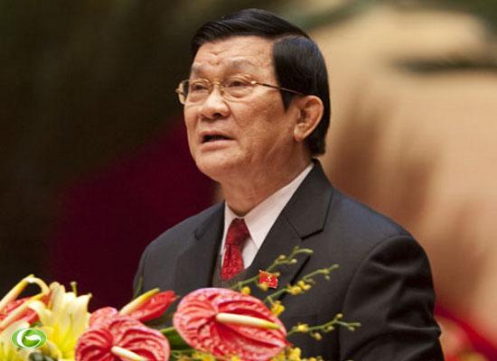 ប្រធានរដ្ឋវៀតណាម Truong Tan Sang ជួប សន្ទនាជាមួយបណ្ដាថ្នាក់ដឹកនាំរបស់ចិន