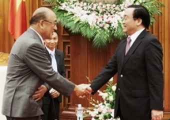 ឧបនាយករដ្ឋមន្រ្តី លោក Hoang Trung Hai ទទួលជួបជាមួយអភិបាលខេត្ត Nara (ជប៉ុន)