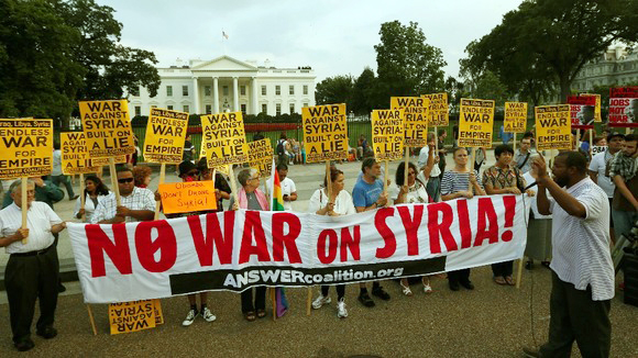 ប្រជាជនអាមេរិកប្រឆាំងជំទាស់ផែនការវាយប្រហារយោធាតម្រង់ទៅលើស៊ីរី