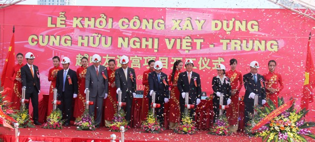 វិមានមិត្តភាពវៀតណាម-ចិនត្រូវបានចាប់ផ្តើមសាងសង់ជាផ្លូវការ