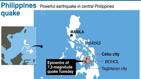 ចំនួនជនរងគ្រោះក្នុងការរញ្ជួយដីនៅហ្វីលីពីនអាចកើនឡើង