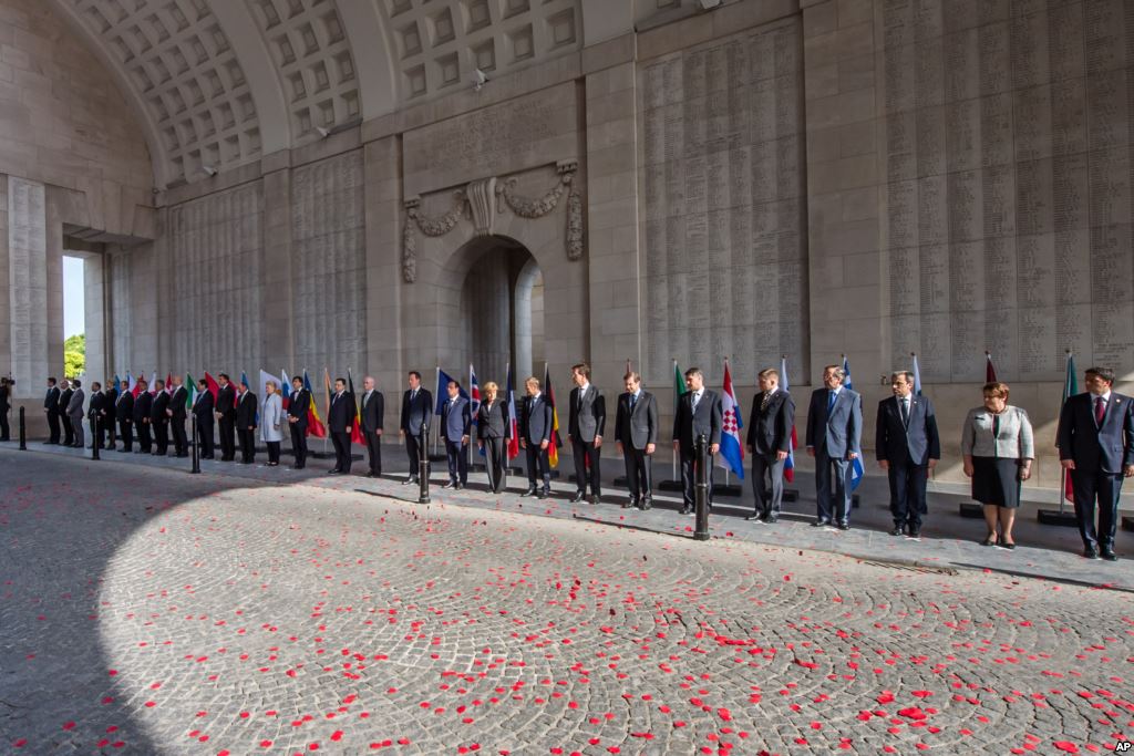 អឺរ៉ុបរំលឹកខួបអនុស្សាវរីយ៍លើកទី ១ រយនៃទិវាសង្គ្រាមសកលលើកទី ១