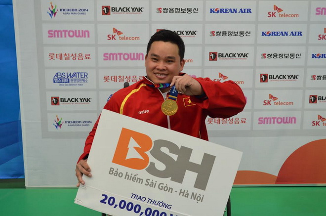 វៀតណាមទទួលបានមេដាយមាសចំនួន៤គ្រឿងនៅ Asian Para  Games លើកទី២