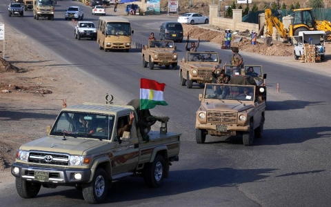 ជន Kurd នៅអ៊ីរ៉ាក់ចូលរួមការប្រយុទ្ធប្រឆាំងនឹង IS នៅស៊ីរី