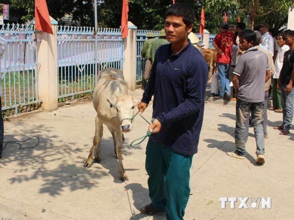 ប្រធានរដ្ឋវៀតណាមជូនអំណោយអោយបណ្ដាគ្រួសារក្រីក្រនៅខេត្ត YEN BAI