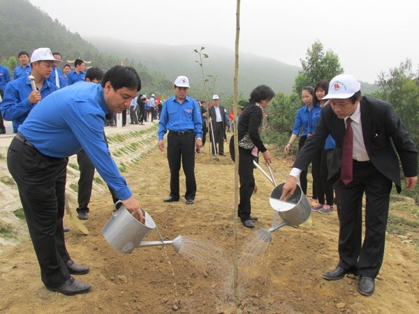 មជ្ឈឹមស្ព័ន្ធយុវជនកុម្មុយនិស្តហូជីមិញបំផុសចលនាដាំដើមឈើនៅតំបន់ផ្នូររបស់នាយឧត្តមសេនីVo Nguyen Giap