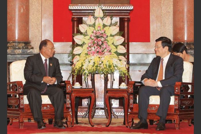 ប្រធានរដ្ឋវៀតណាមទទួលជួបសន្ទនាជាមួយប្រធានរដ្ឋសភាកម្ពុជា