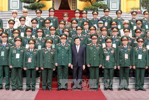 ប្រធានរដ្ឋវៀតណាមទទួលជួបសន្ទនាជាមួយគណៈប្រតិភូក្រុមទំនាក់ទំនងនៃកងពលទី២