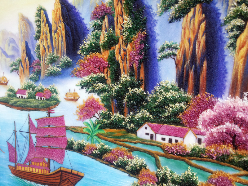 ទស្សនាផ្សារគំនូរត្បូងនៅLuc Yen