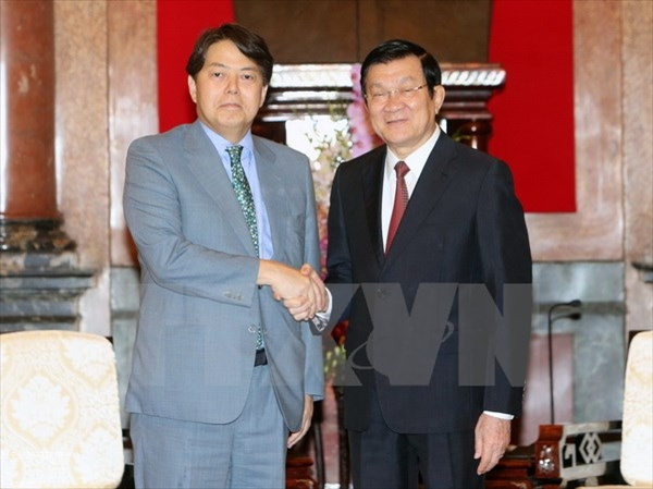 ប្រធានរដ្ឋវៀតណាមទទួលជយបសន្ទនាជាមួយរដ្ឋមន្ត្រីក្រសួងកសិកម្ម រុក្ខកម្ម ជលផលជប៉ុន