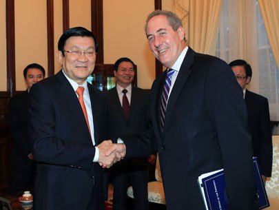 ប្រធានរដ្ឋ Truong Tan Sang ៖ វៀតណាមប្តេជ្ញារួមជាមួយអាមេរិកនិងប្រទេសជាសមាជិកនានាបញ្ចប់ការចរចារ TPP