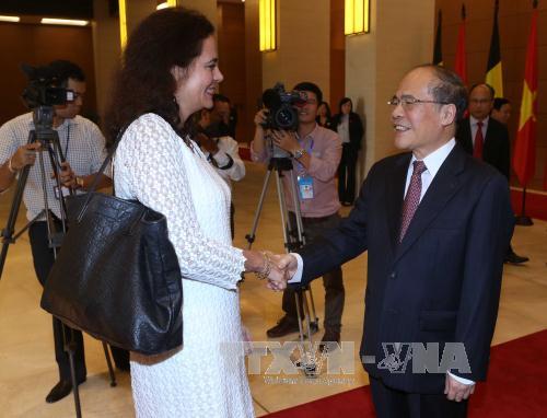 ប្រធានរដ្ឋសភាវៀតណាមលោក Nguyen Sinh Hung ជួបចរចាជាមួយប្រធានព្រឹទ្ធសភាប៊ែលហ្សិក