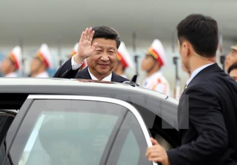 អគ្គលេខាបក្សនិងប្រធានរដ្ឋចិនលោកXi Jinpingថ្លែងចំណាប់អារម្មណ៍នៅព្រលានយន្តហោះ Noi Bai