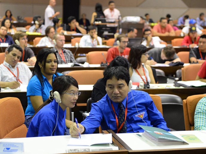 គណៈប្រតិភូយុវជនវៀតណាមចូលរួមមហាសន្និបាតលើកទី១៩របស់សហព័ន្ធយុវជនប្រជាធិបតេយ្យពិភពលោក