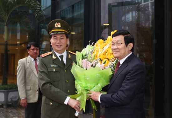 ប្រធានរដ្ឋលោក Truong Tan Sang អញ្ជើញចូលរួមនិងបញ្ជាណែនាំនៅសន្និសីទនគបាលទូទាំងប្រទេស