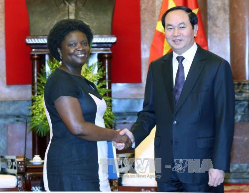 ប្រធានរដ្ឋលោក Tran Dai Quang ទទួលជួបជាមួយអនុប្រធានធនាគារពិភពលោកទទួលបន្ទុកតំបន់អាស៊ី-ប៉ាស៊ីហ្វិក