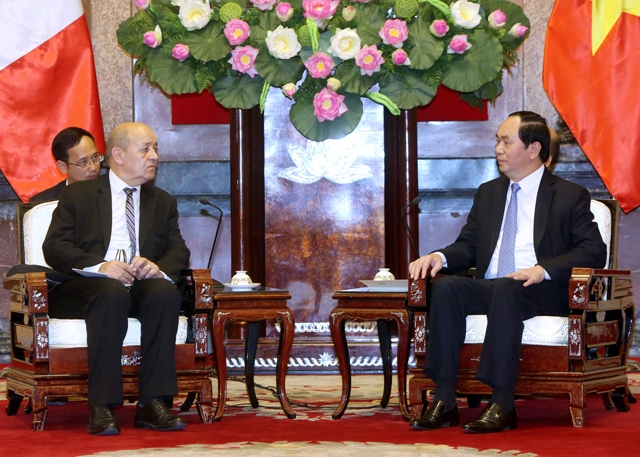 ប្រធានរដ្ឋវៀតណាមជួបសន្ទនាជាមួយរដ្ឋមន្ត្រីក្រសួងការពារជាតិបារាំង