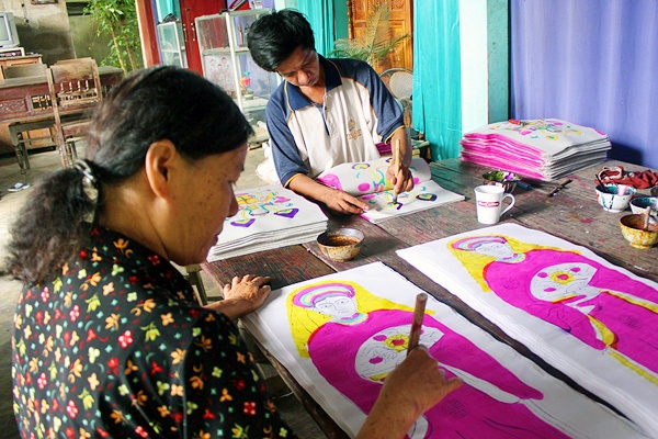 គំនូរប្រជាប្រិយភូមិ Sinh ក្រុងហ្វេ