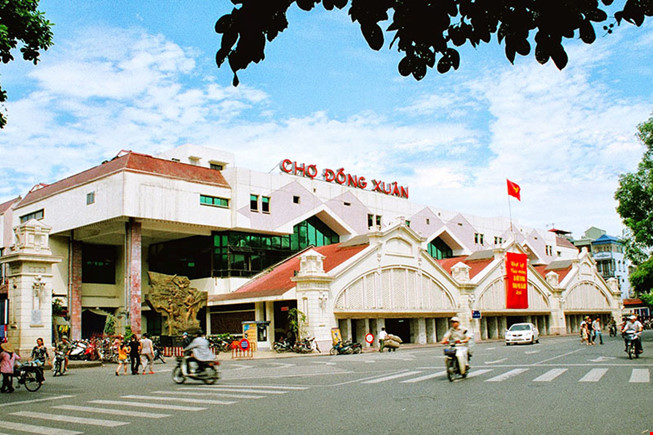 ផ្សារ Dong Xuan នៅក្រុងហាណូយ