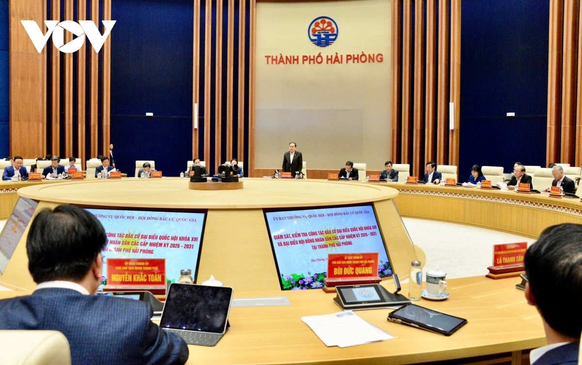 Чан Тхань Ман проверил подготовку Хайфона к выборам в НС СРВ 16-го созыва и Народные советы разных уровней на 2026-2031 годы