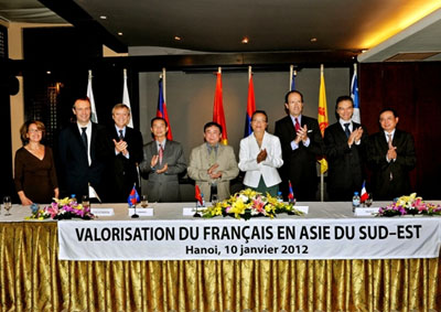 Signature de la 2e phase de VALOFRASE entre l'OIF et 3 pays d'Asie du Sud Est