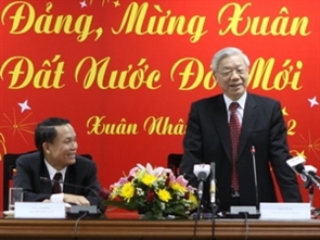 Le SG du PCV en déplacement à Hanoi pour formuler ses voeux du Têt
