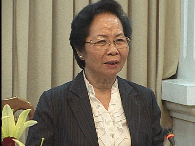 La vice présidente Nguyen Thi Doan termine sa visite à Vinh Long