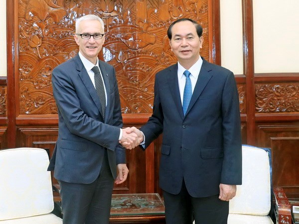 ប្រធានរដ្ឋវៀតណាមទទួលជួបសន្ទនាជាមួយអគ្គលេខាធិការអង្គការប៉ូលីស ព្រហ្ម័ន្ធអន្តរជាតិ Interpol