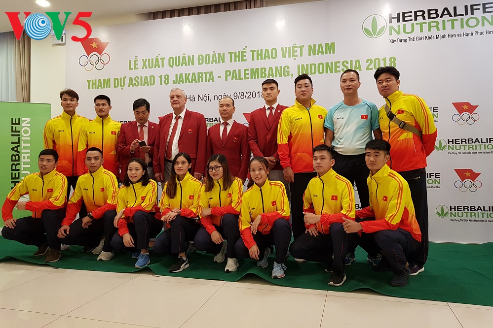 ពិធីចេញដំណើរចូលរួម ASIAD  នៃក្រុមកីឡាករវៀតណាម