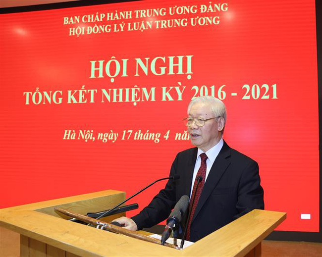 អគ្គលេខាបក្ស លោក Nguyen Phu Trong អញ្ជើញចូលរួមសន្និសីទបូកសរុបការងាររបស់ក្រុមប្រឹក្សាទ្រឹស្តីមជ្ឈឹម