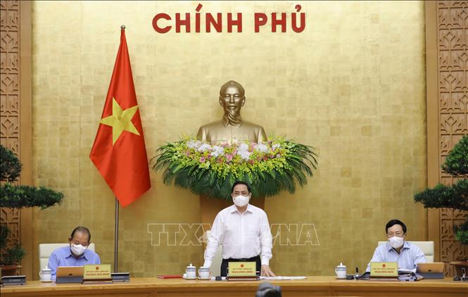 លោកនាយករដ្ឋមន្រ្តី Pham Minh Chinh អញ្ជើញដឹកនាំកិច្ចប្រជុំរដ្ឋាភិបាលប្រចាំខែមេសាឆ្នាំ ២០២១