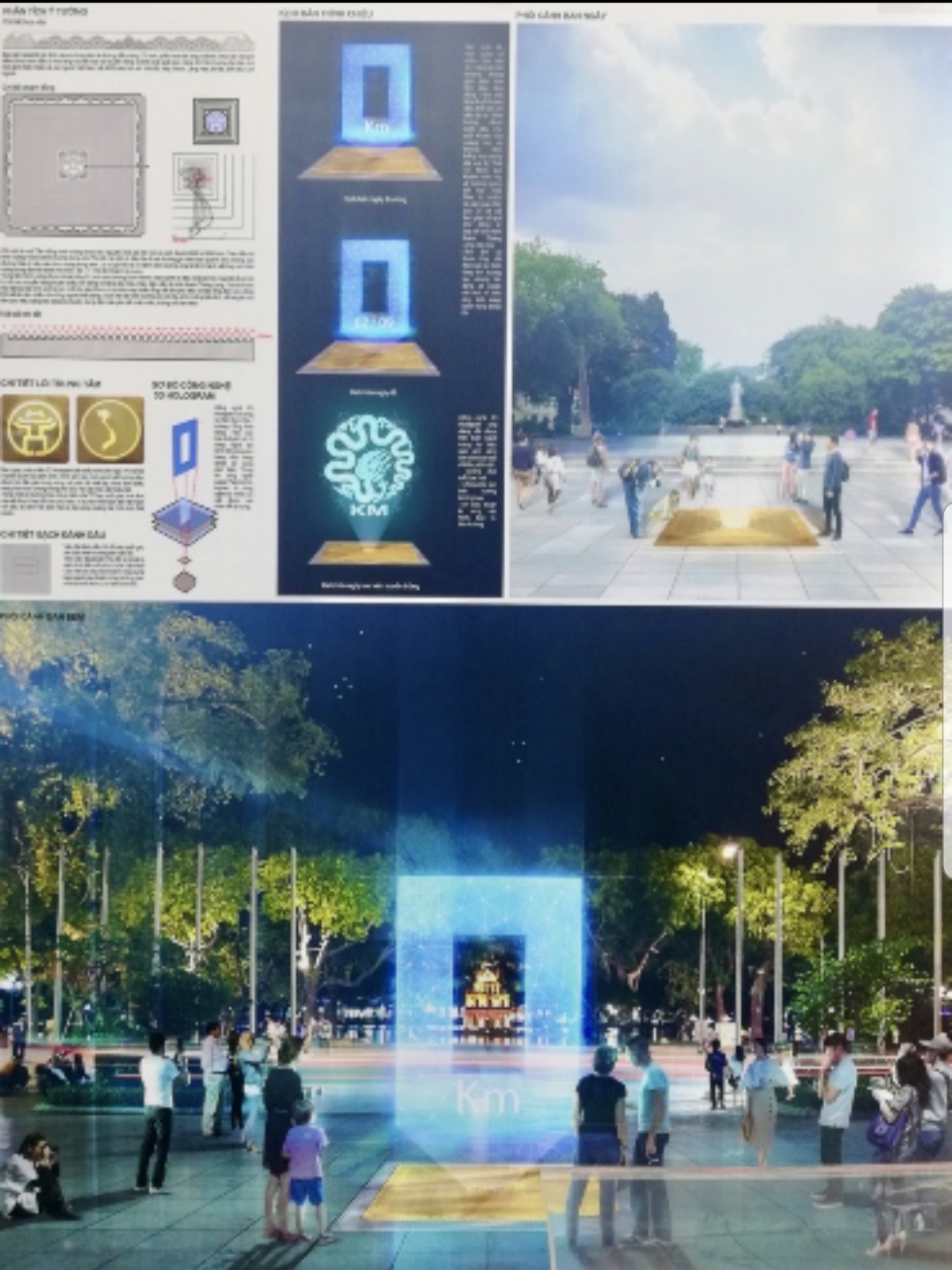 Desain Tonggak Km 0 – Melambangkan Budaya Ibukota Ha Noi