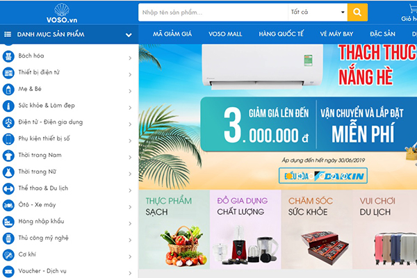 Voso.vn – Platform E-Commerce “Make in Vietnam