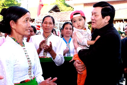 Presidente vietnamita trabaja en Lai Chau