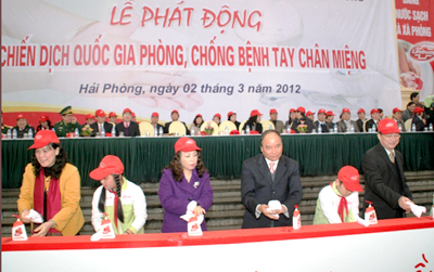 Nationalkampagne gegen die Hand-, Fuß- und Mundkrankheit wird gestartet