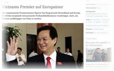 Premierminister Nguyen Tan Dung stattet den offiziellen Besuch in Deutschland ab