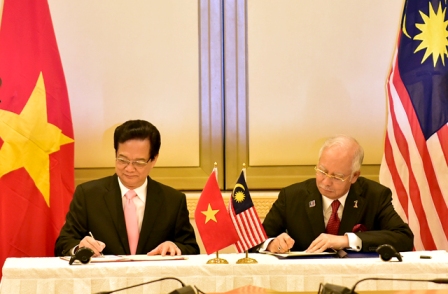 Gemeinsame Erklärung über die strategische Partnerschaft zwischen Vietnam und Malaysia