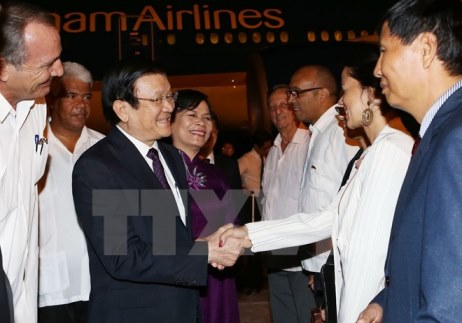Staatspräsident Truong Tan Sang beginnt offiziellen Besuch in Kuba