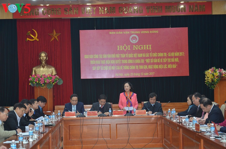 Rolle der Vaterländischen Front Vietnams bei der Öffentlichkeitsarbeit entfalten